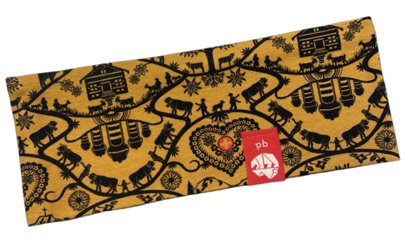 Stirnband Scherenschnitt Ocker