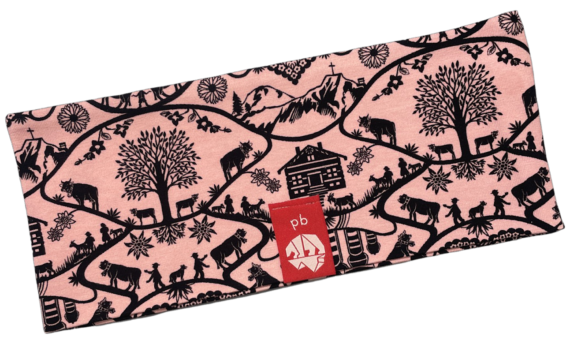 Stirnband Scherenschnitt Rosa
