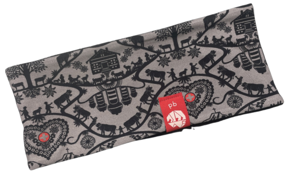 Sirnband Erw. Fleece_ Scherenschnitt Grau