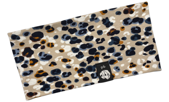 Stirnband Erw_Beige Animal Print