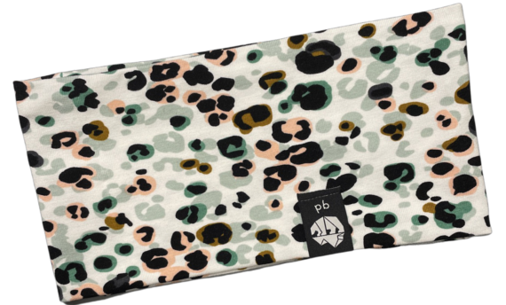 Stirnband Erw_Weiss Animal Print