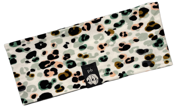 Stirnband Erw_Weiss Animal Print 9,5cm