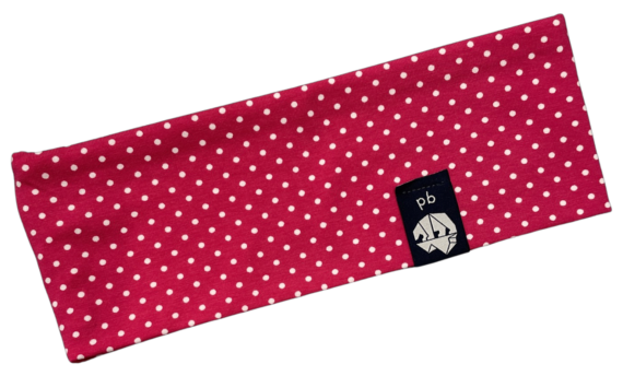 Stirnband_Teeny_ Gepunktet Pink